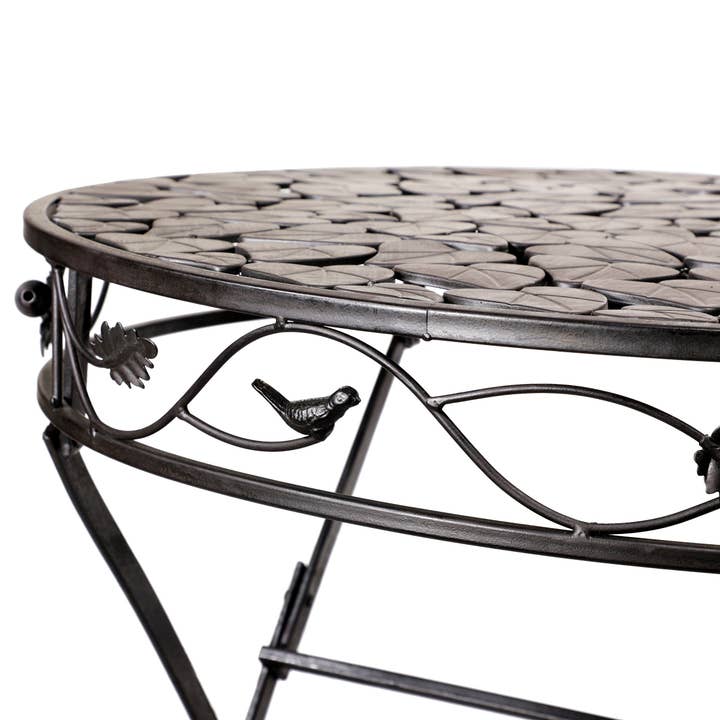 Alpine Corporation - Wholesale Patio Set - Alpine Corporation Leaf Metal Bistro Set - Table