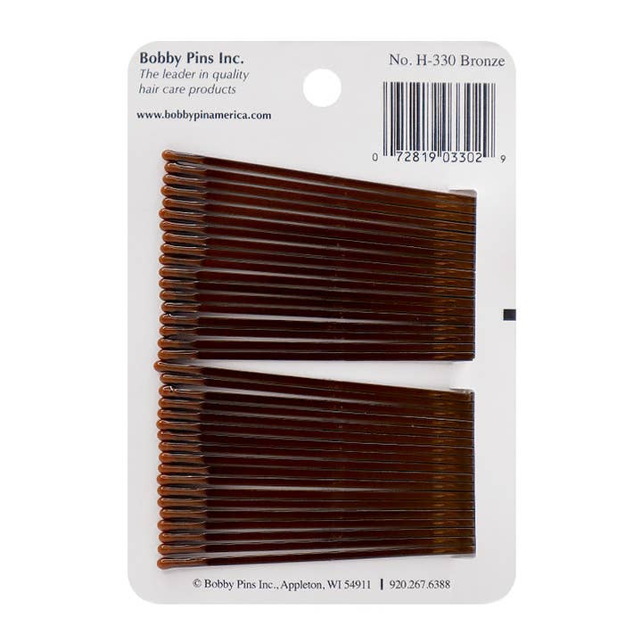 PINEAPPLE Beauty - Wholesale Bobby Pin - Women's - Hollywood H330BR Bronze Jumbo 36 pcs Pins - 12set4