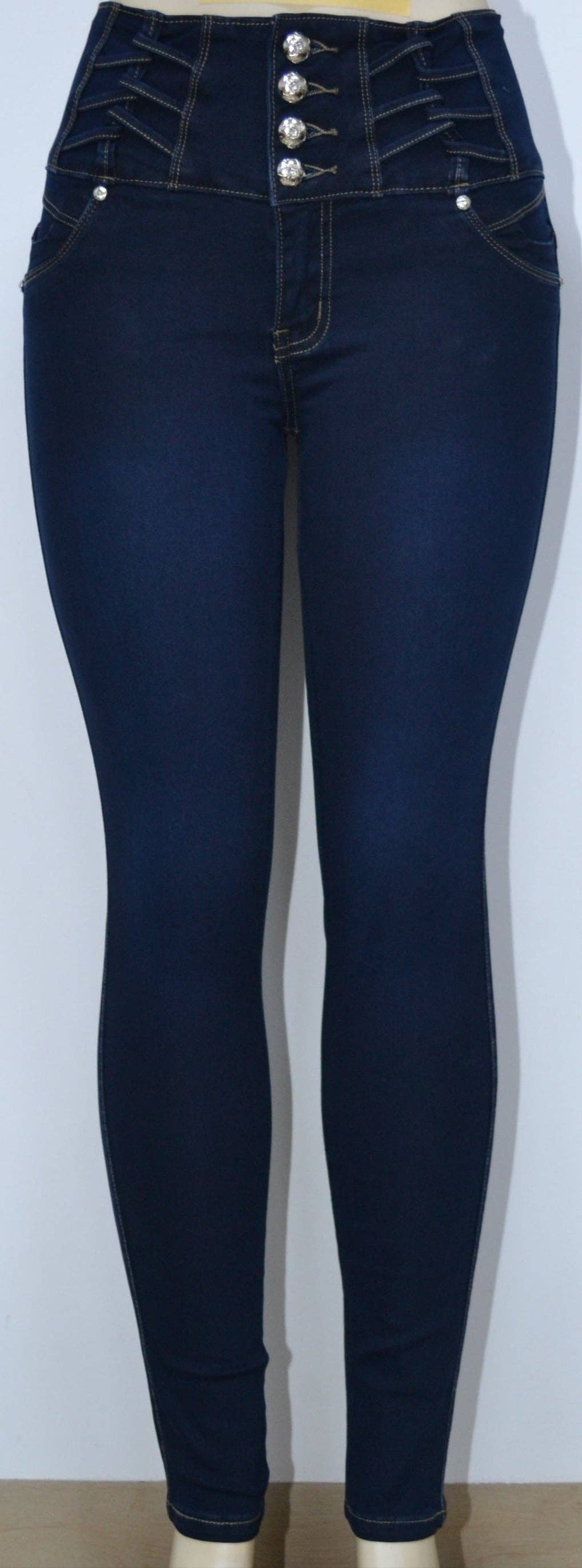 Blue USC-F022 Sexy Roxie Foxy Butt Lifter Levante Cola Jeans for wholesale on Faire3