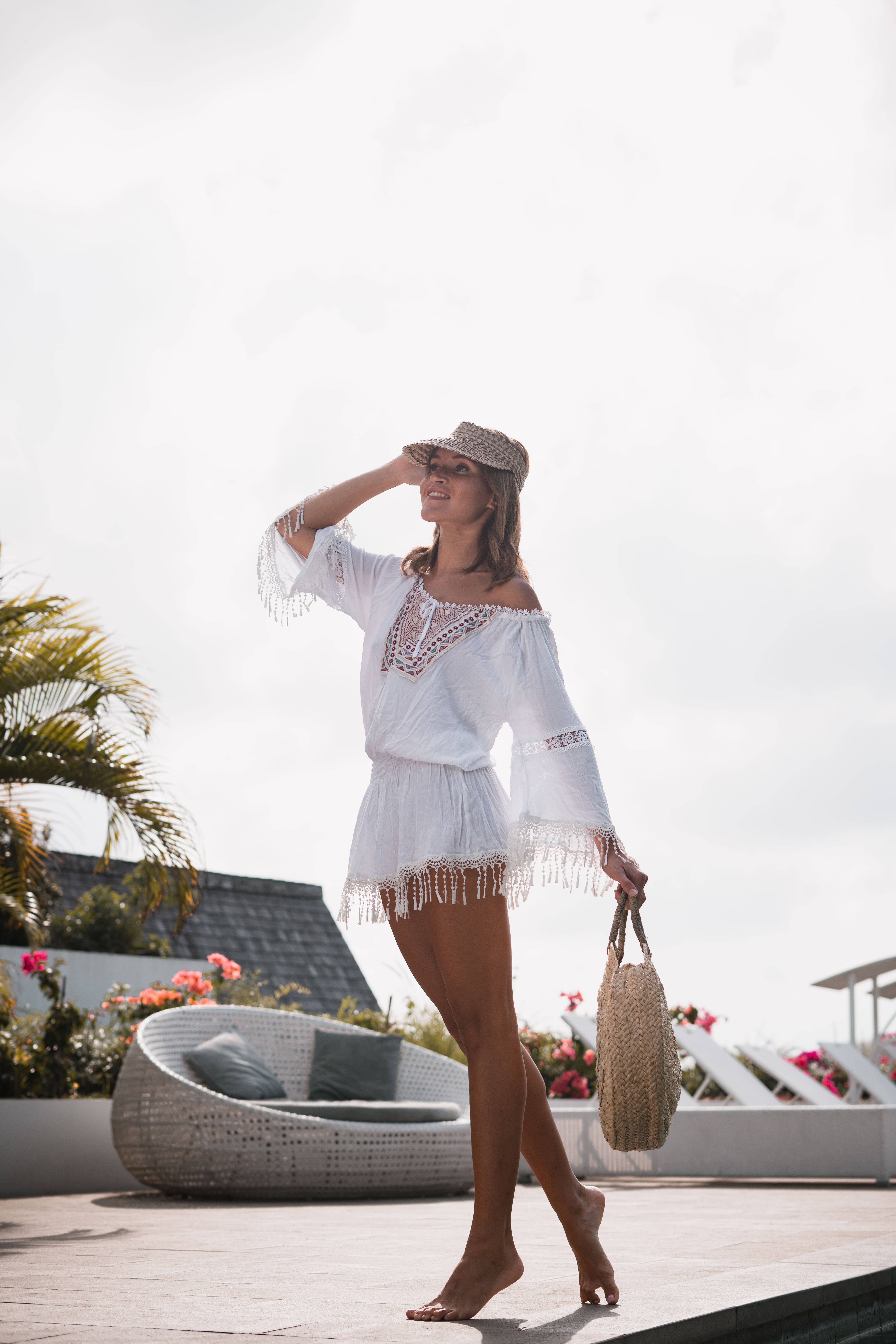 POPPY + SAGE - Venta al por mayor Visera - Mujer - Sombrero con visera de paja - Azalea Pink6