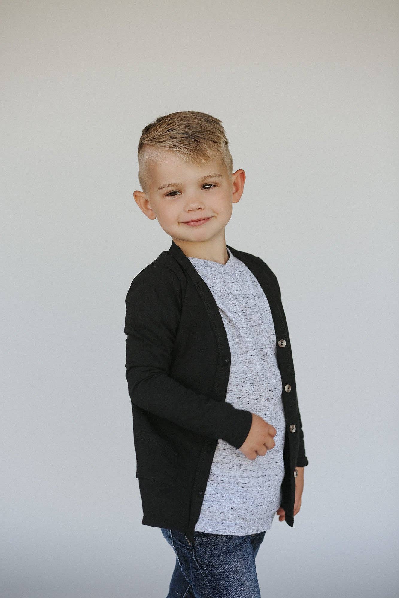 Navy Fields – Engroshandel Cardigan - Børn – Sort Cardigan3