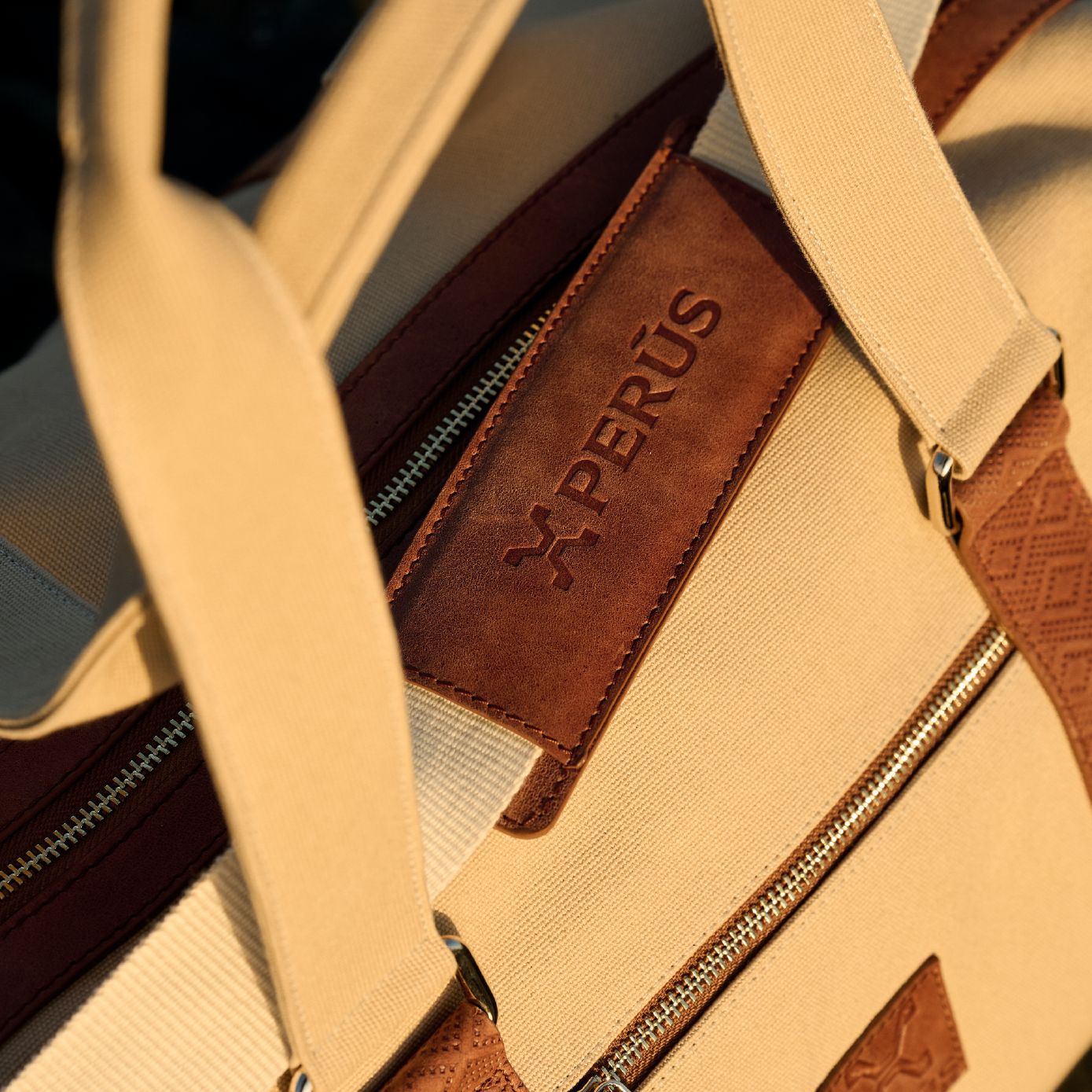 Perus - Wholesale Weekender Bag - Unisex - Viajero Beige Travel Bag3