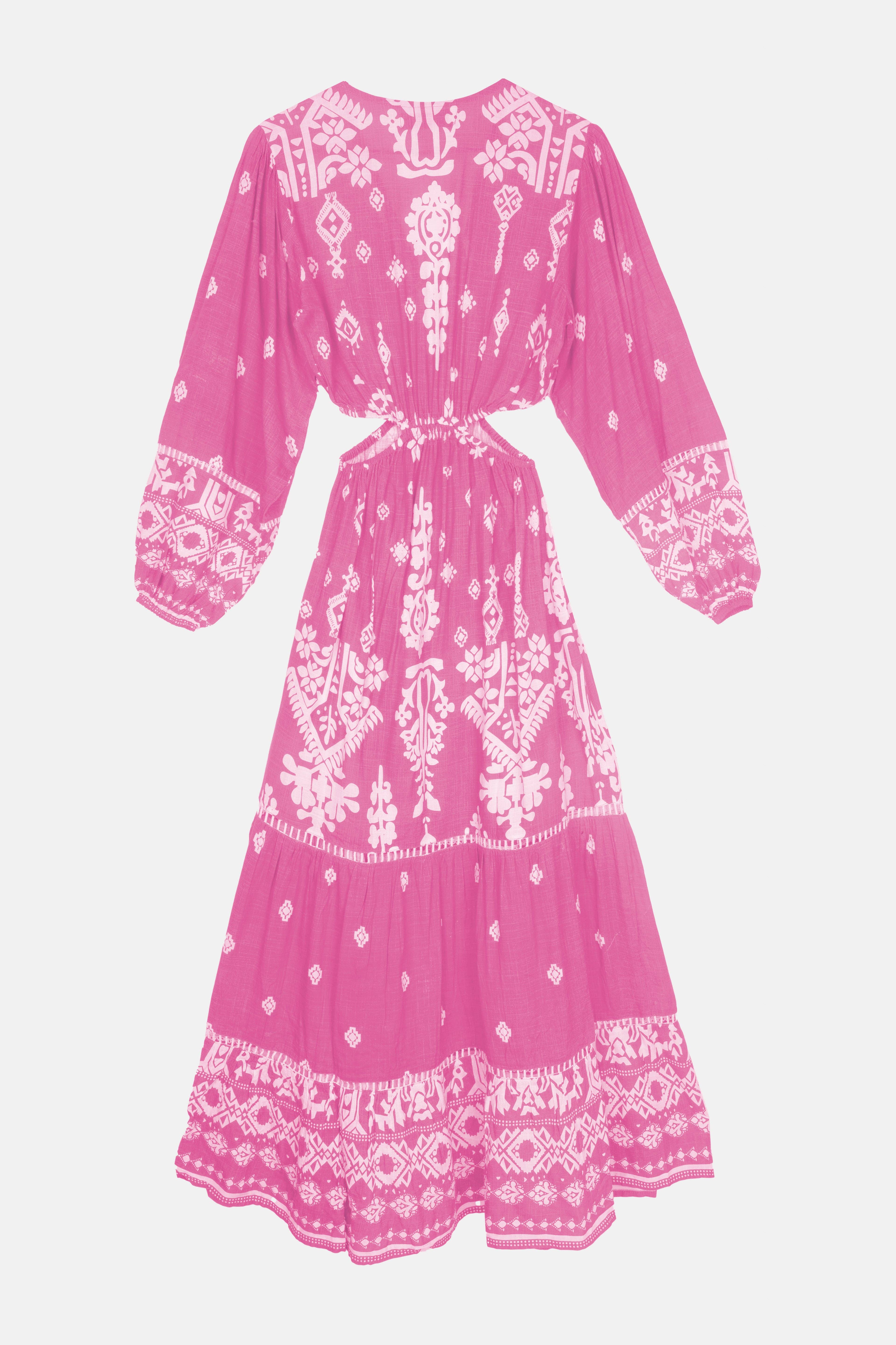 Piti Cuiti - Vendita all'ingrosso Vestito - Donna - ABITO A TAGLIO LUNGO GRECIA ROSA5