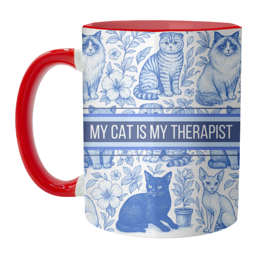 ART WOW – wholesale Coffee mug – Mugs 'My Cat Is My Therapist toile'3