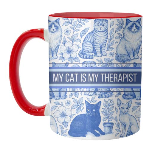 ART WOW - Wholesale Coffee Mug - Mugs 'My Cat Is My Therapist toile'3