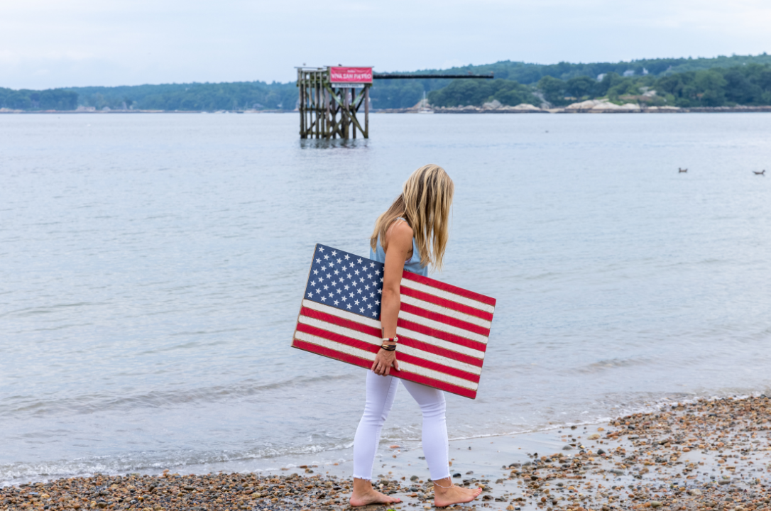 Rustic Marlin Personalized Home Decor - Wholesale Sign - Classic Wooden American Flag10