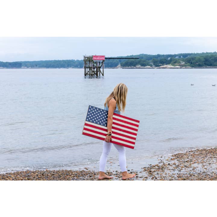 Rustic Marlin Personalized Home Decor - Wholesale Sign - Classic Wooden American Flag10