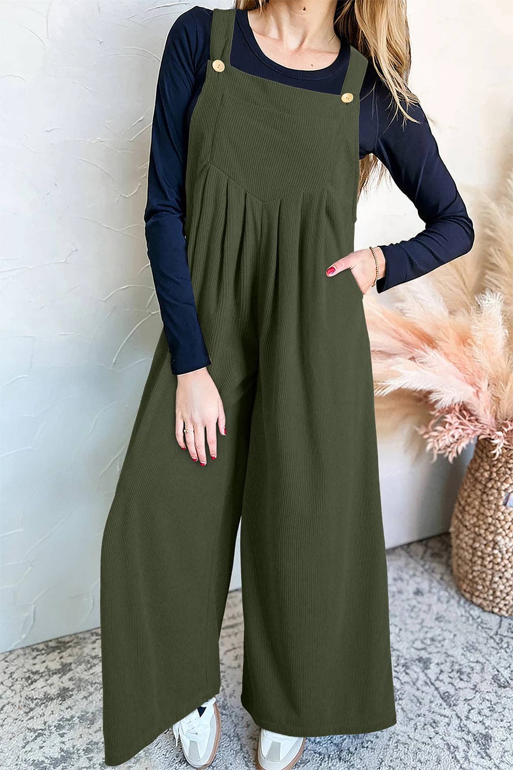 Lovesoft - Wholesale Jumpsuit - Women's - Brown Leopard Bib Wide Leg Jumpsuit5