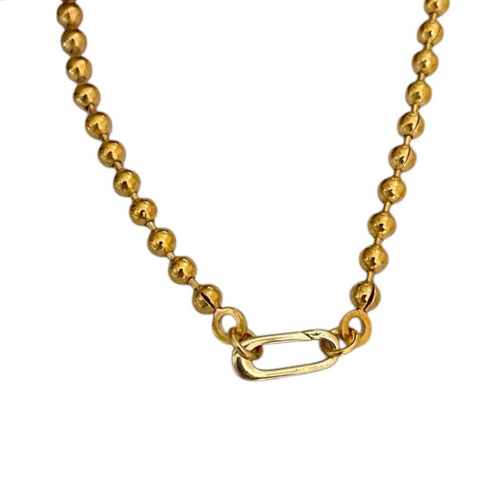The Sage Vintage – Großhandel Kette mit Anhänger/Charm – Große Kugelkette Anhängerhalter Halskette - Deadstock