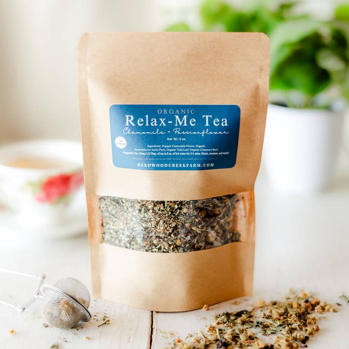 Relax-Me Loose Leaf Herbal Tea for wholesale by Reedwood Naturals