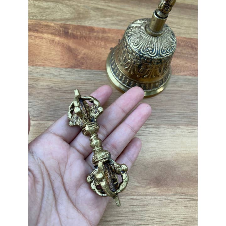 Like International - Wholesale Meditation Supplies - Tibetan Brass Prayer Bell for Meditation and Yoga5