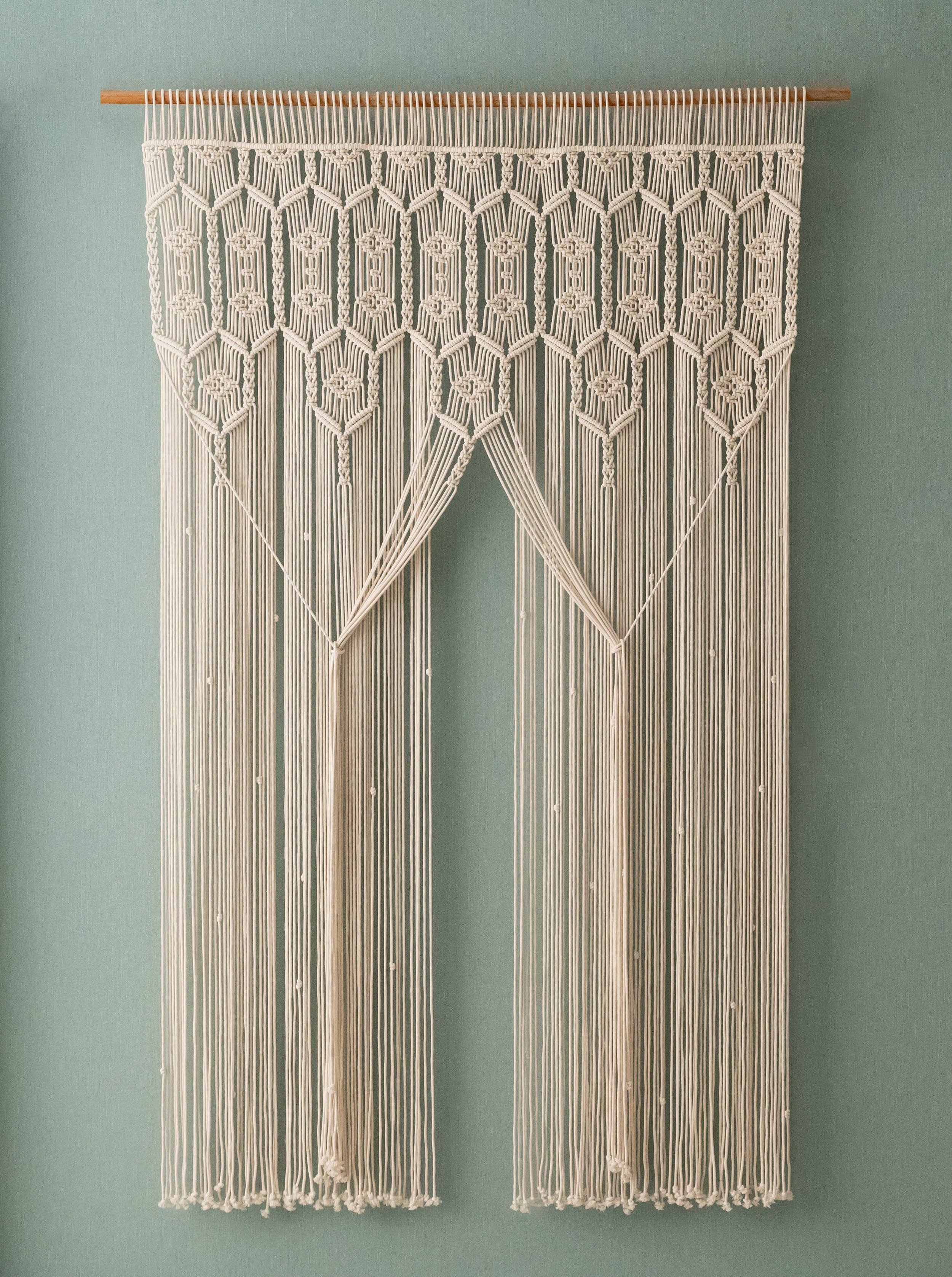 HeartCrafted - Vente Rideaux - Rideau moderne en macramé C298