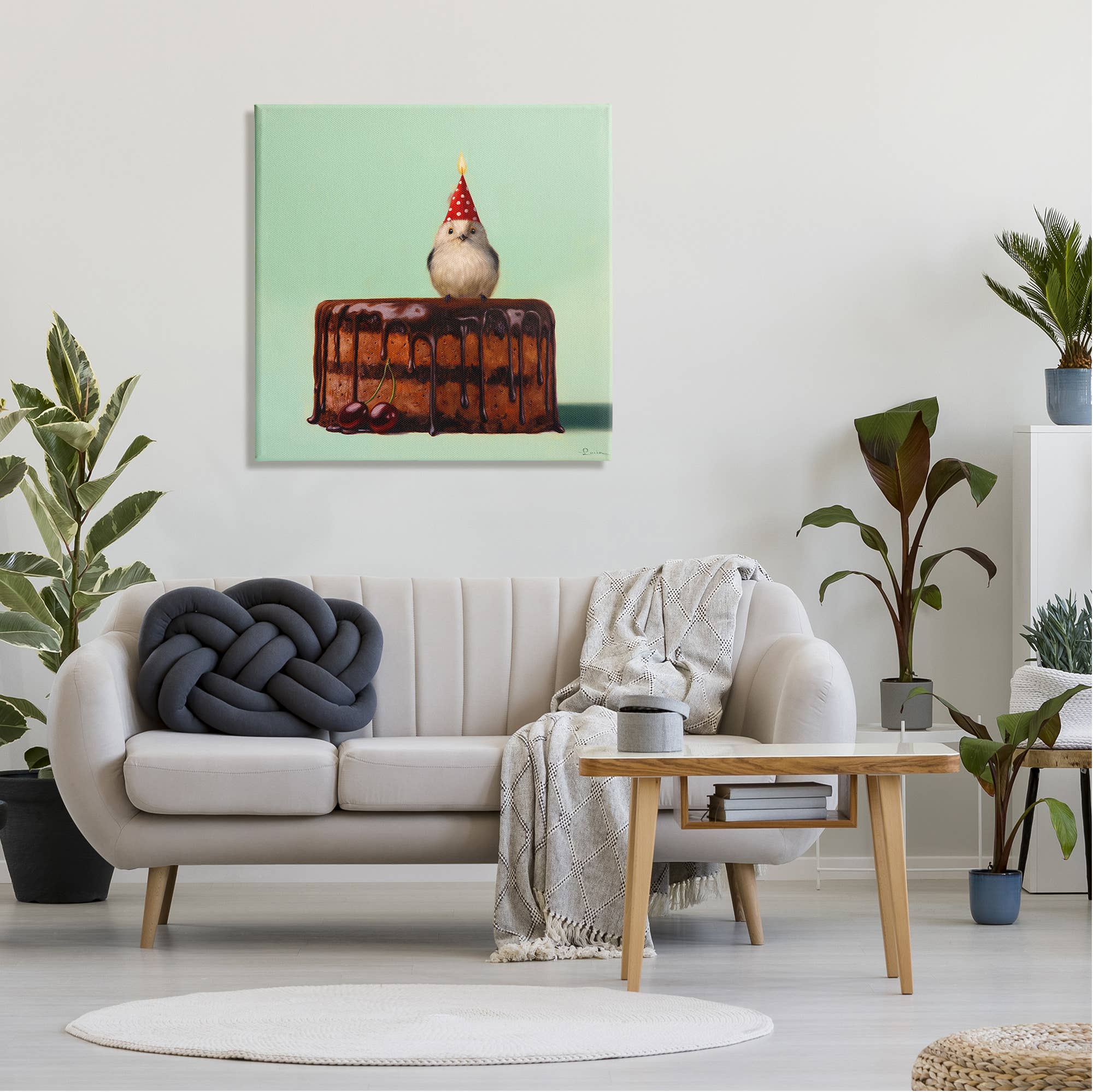 Stupell Industries - Wholesale Wall Sign - Party Hat Bird Chocolate Cake - Unframed Wall Art9