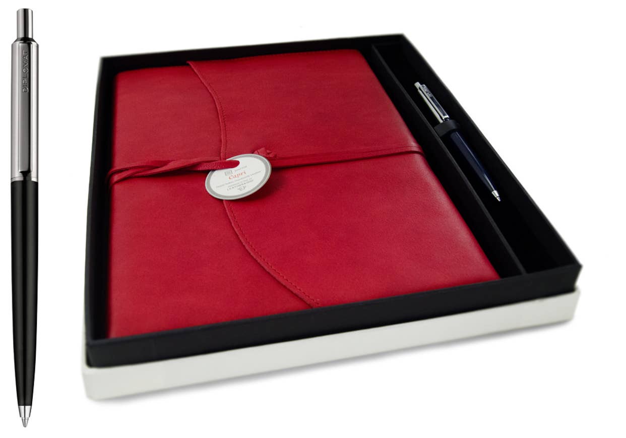 Creatico – Großhandel Tagebuch – Leatherkind Capri Notizbuch, A4, nachfüllbar, Geschenkset mit Stift8