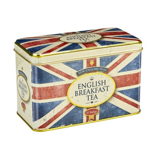 mOrganics Beauty – wholesale Tea bags – Union Jack Tea Tin with 40 English Breakfast Teabags0