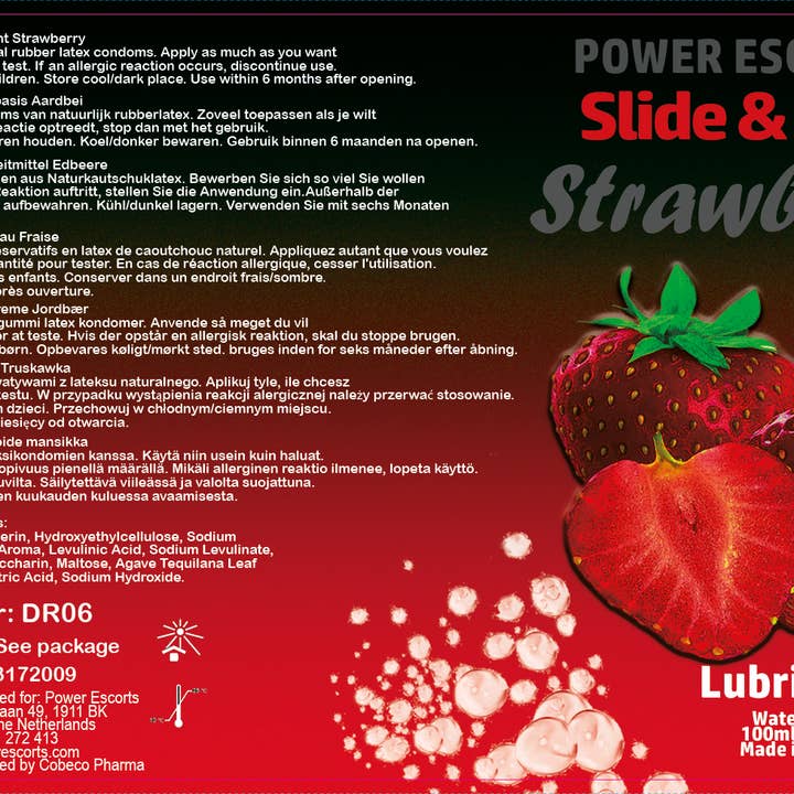 Kinky Pleasure - Wholesale Personal Lubricant - Power Escorts - DR06 - Strawberry Lubricant 100 ML - Slide & Play - Water-based3