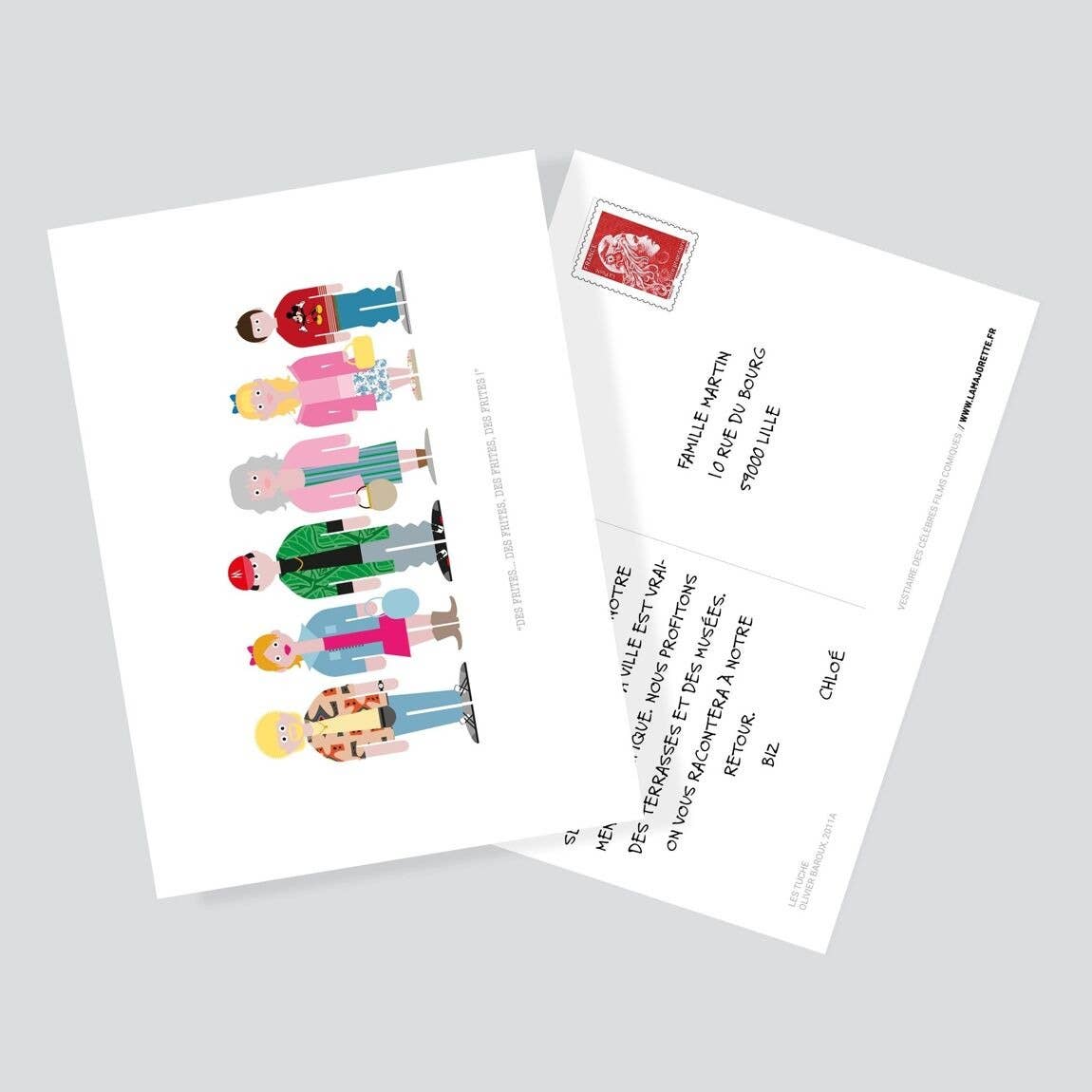 La Majorette à Moustache - Wholesale Postcard - Postcard Les Tuches - Comic movies collection2