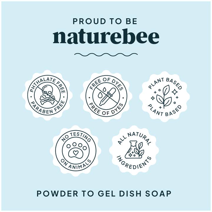 NATURE BEE - Wholesale Dish Soap - Unscented Dish Soap - Powder to GelÂ