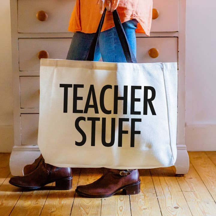 Teacher Stuff Large Tote Bag for wholesale by Russet and Gray