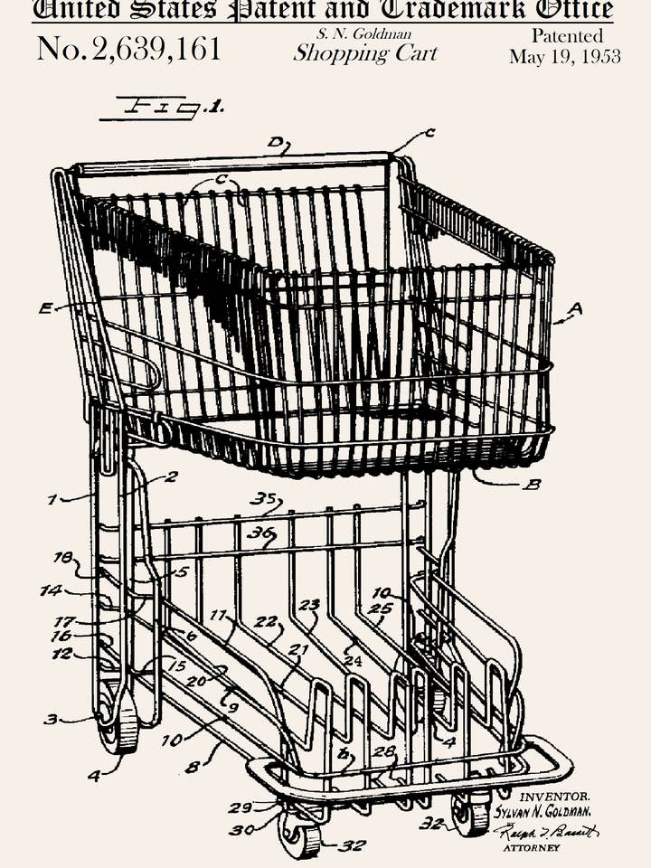 Shopping Cart Everyday Greeting Card for wholesale by PATENT PRESS GREETING CARDS
