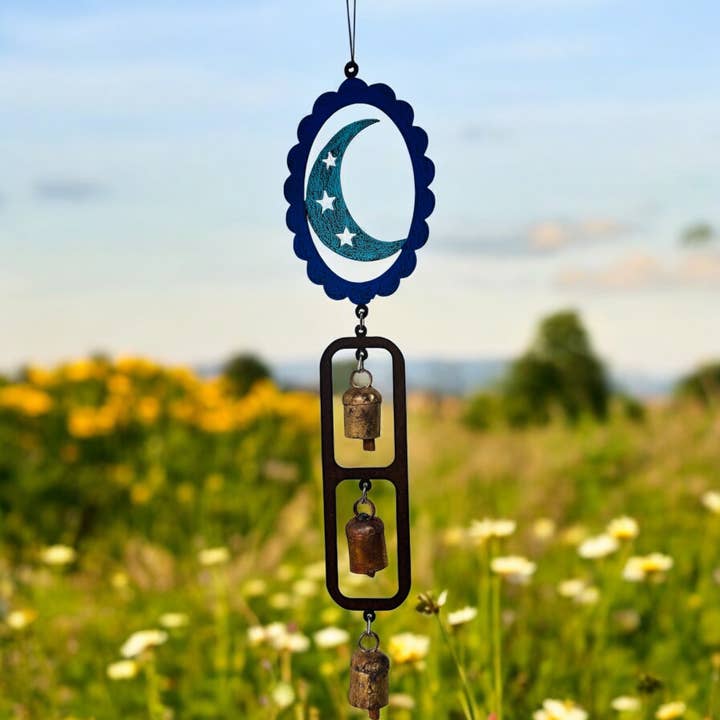 Whimsies - Venta al por mayor Campanas de viento - Jardín de campanillas de viento luna nana campanas regalo lindo celestial patio