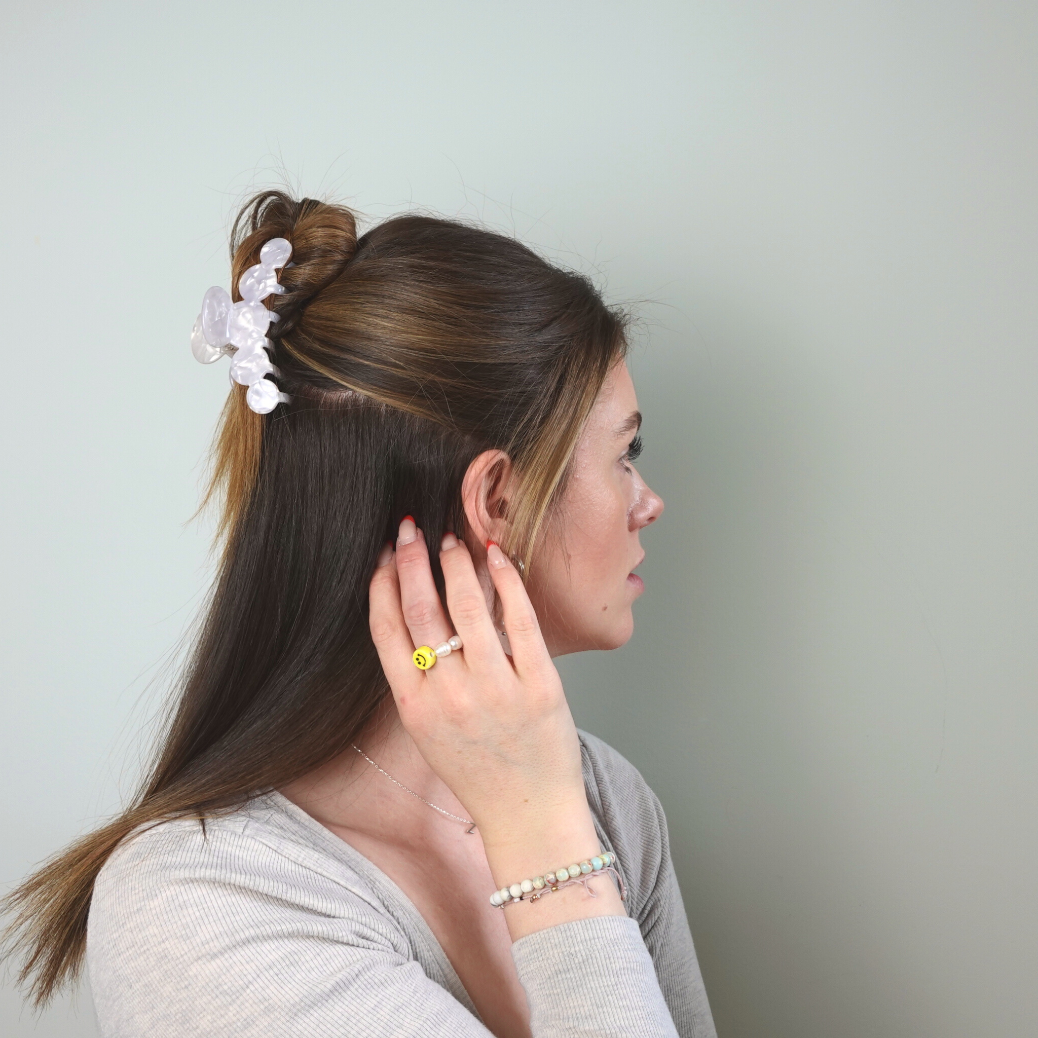 Love Attack - Wholesale Hair Clip - Women's - Nefeli Cellulose Acetate Minimalist Cloud Hair Claw Clips3