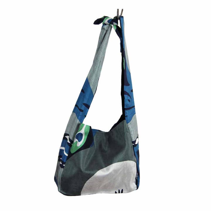 Les Belles Vagabondes - Wholesale Schoudertas - Dames - Bobby Tas in Grijze Pauwzijde1