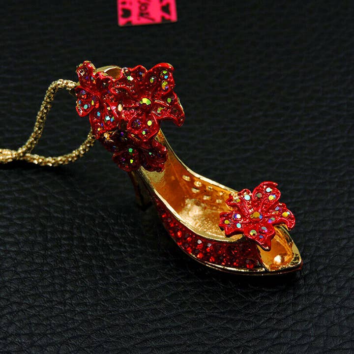 Designer Ladies Shoe Necklace for wholesale by Sassy Jewelry Collection