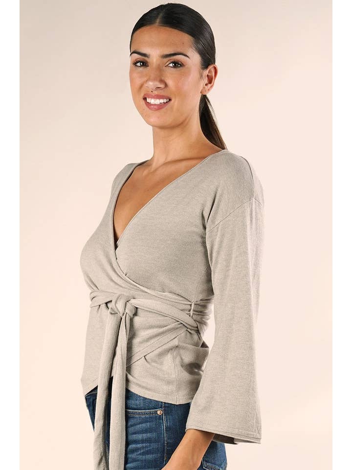 Lovestitch - Vente Pull en maille – femme - Pull à manches évasées Dressy Wrap8