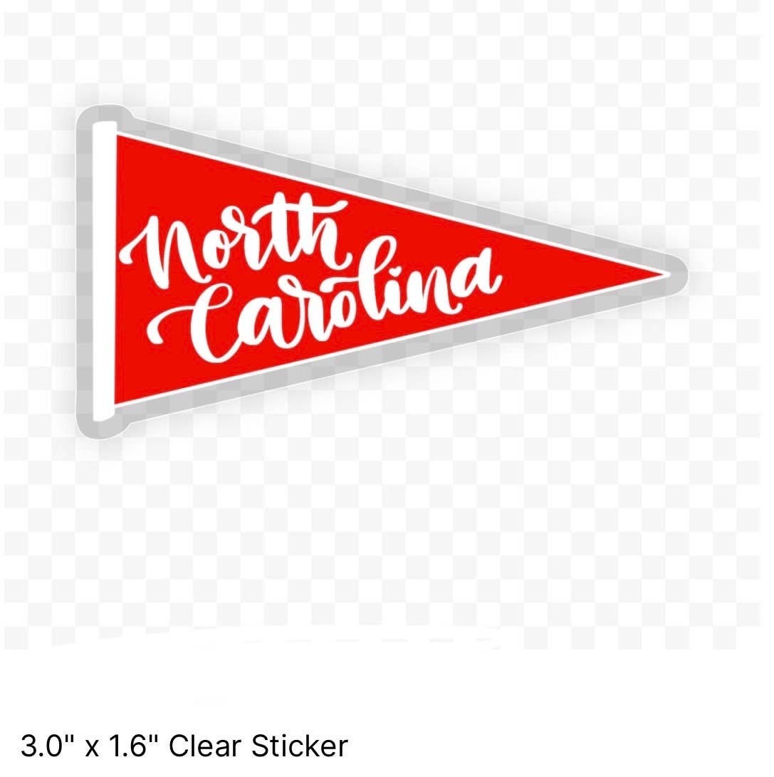 Positively North Carolina - Wholesale Sticker - North Carolina State Waterproof Vinyl Pennant Decal4