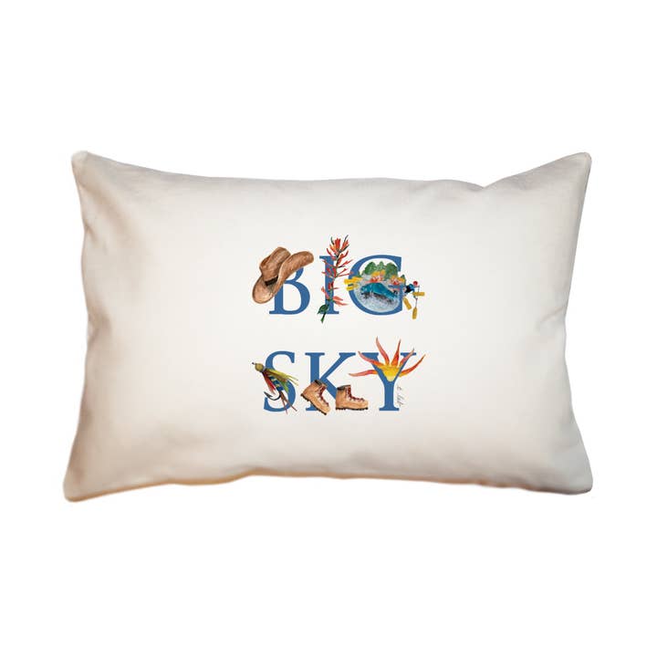 big sky spring summer fall rectangle pillow for wholesale by Tina Labadini Designs