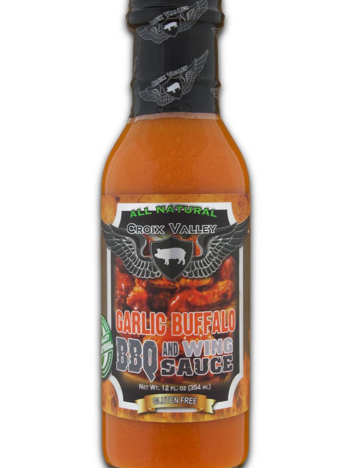 Croix Valley Garlic Buffalo BBQ & Wing Sauce for wholesale by Croix Valley Foods