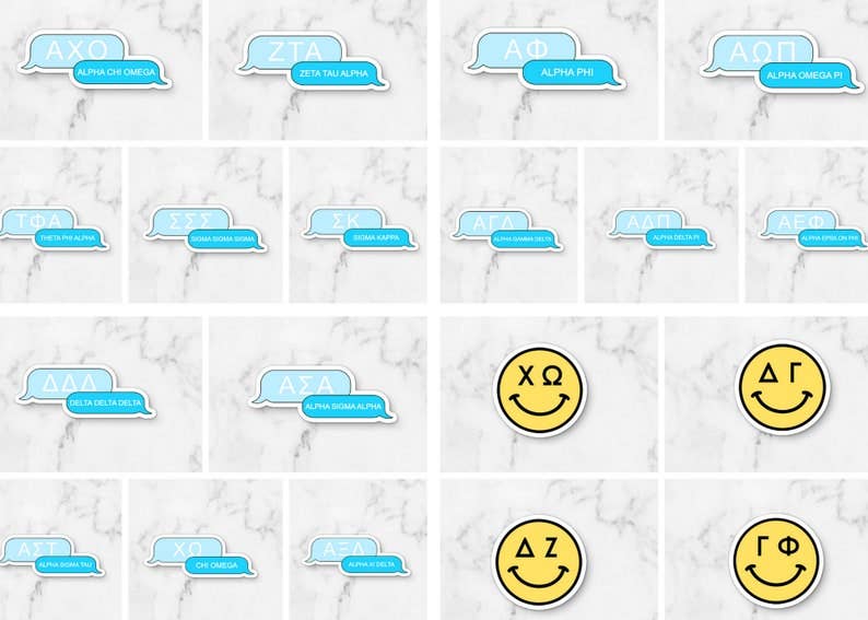 Cara Mak Design - Wholesale Sticker - Custom Sorority Vinyl Stickers – Classic Pack1