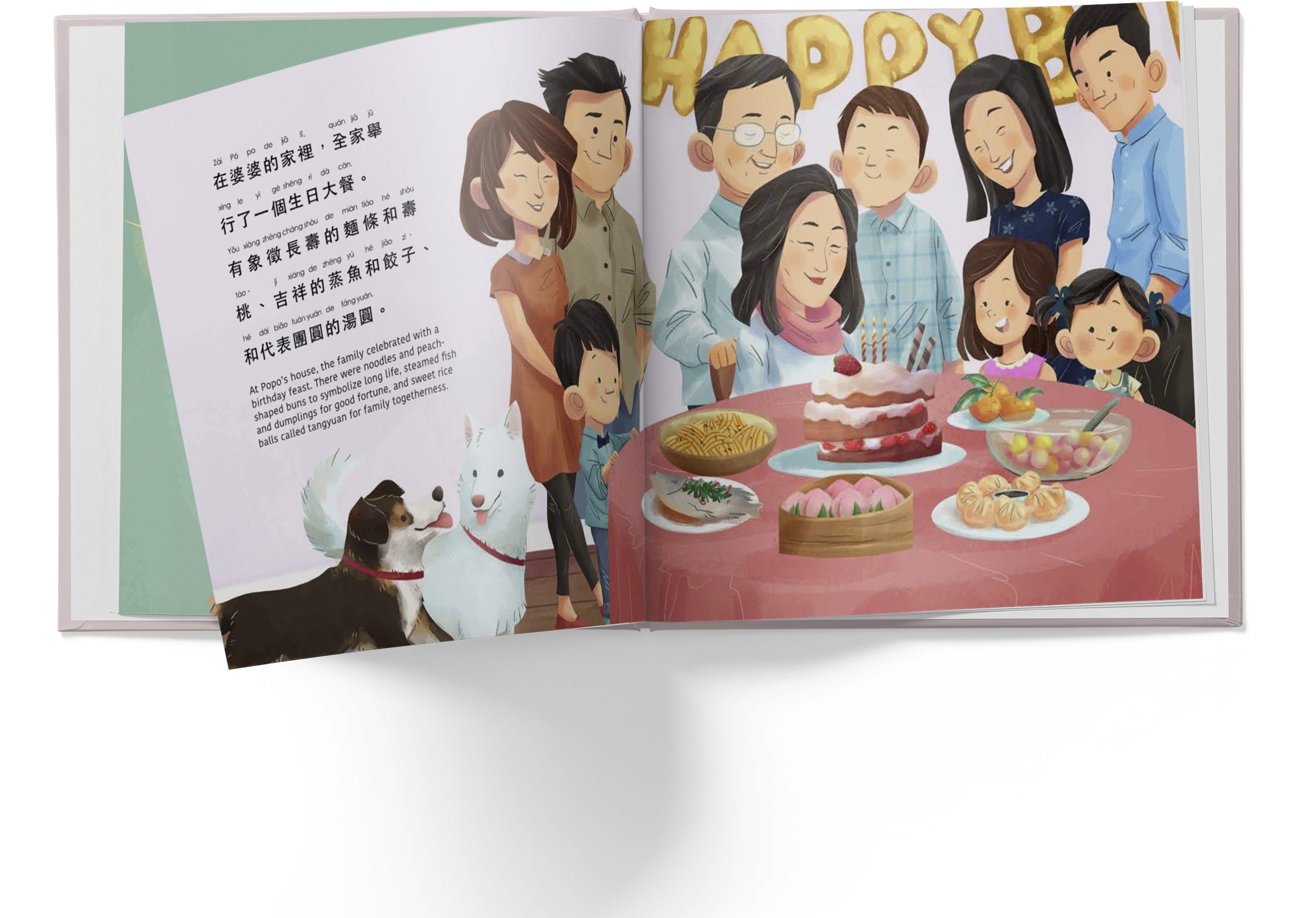 Lychee Press - Venta al por mayor Libro de iniciación a la lectura (6-8 años) - Un regalo para Popo: un libro para niños estadounidenses de origen chino sobre la abuela4