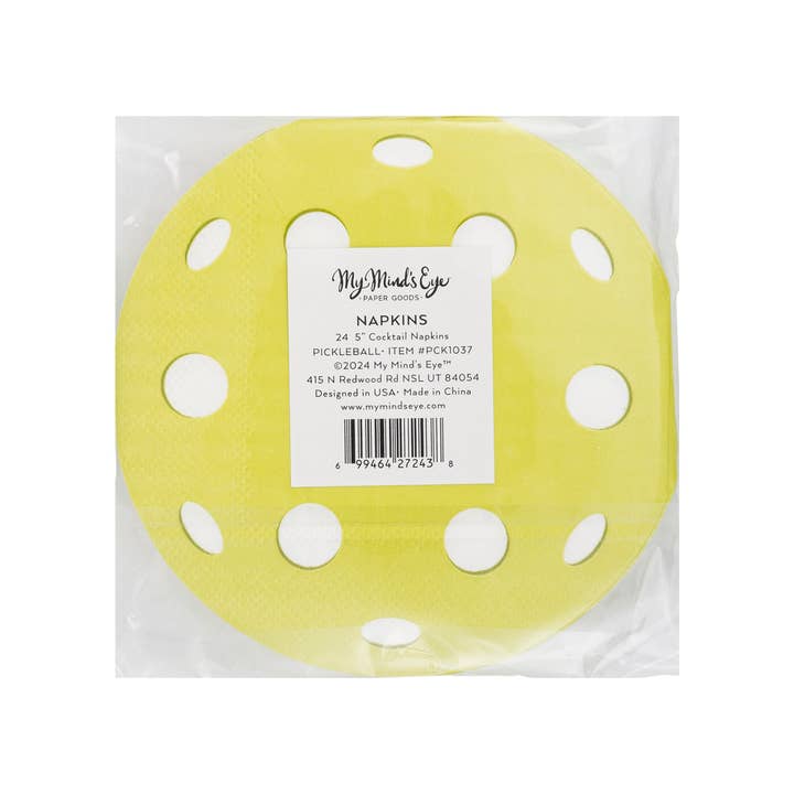 My Mind’s Eye - Wholesale Disposable Napkin - PCK1037 - Pickleball Shaped Paper Cocktail Napkin4