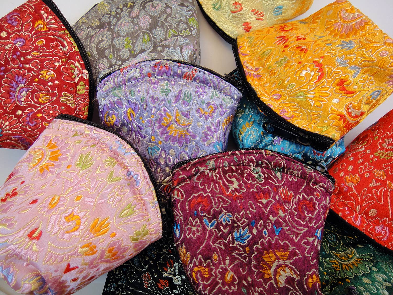 Tika - Wholesale Pouch - Women's - Brocade Zipper Pouch - Small3