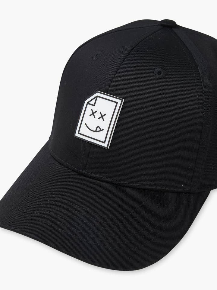 Smiley_404 Cap - Jet Black for wholesale by Original Creator