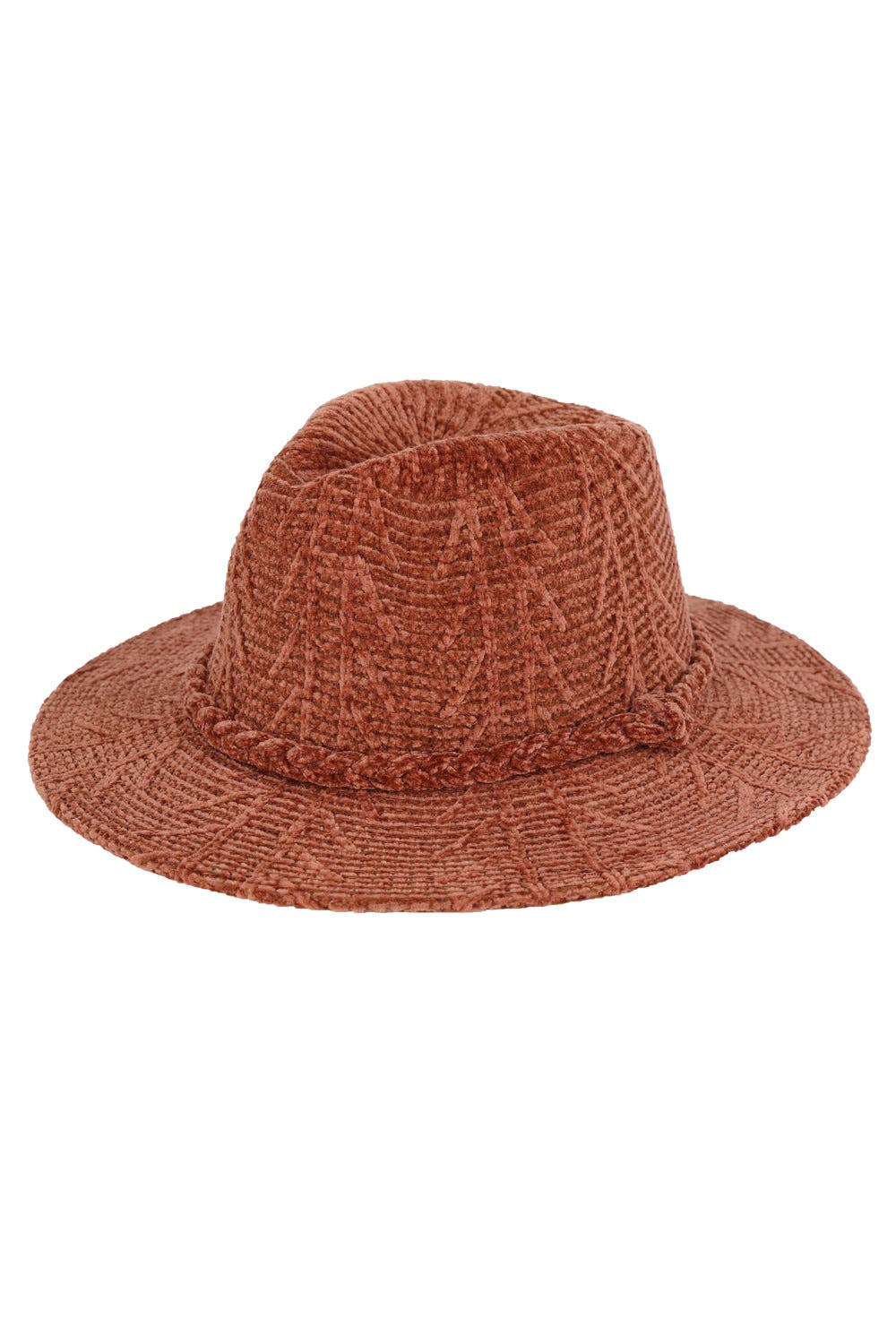 Greater Goods Imports & Wholesale - Vendita all'ingrosso Fedora - Donna - HT0001 MH0171 Fedora a Motivo Chenille2