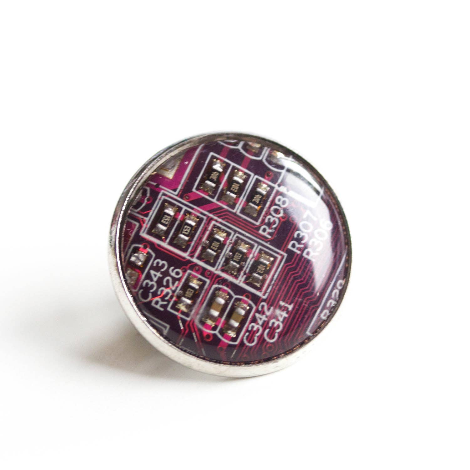 Pavlysh s.r.o. - Wholesale Lapel Pin/Button - Circuit board pin, 18mm silver4