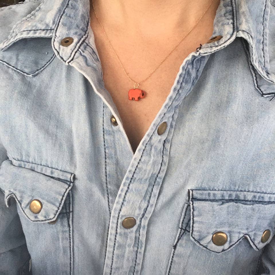 Erin McDermott Jewelry - Wholesale Pendant/Charm Necklace - Colorful Mini Lucky Elephant Necklaces1