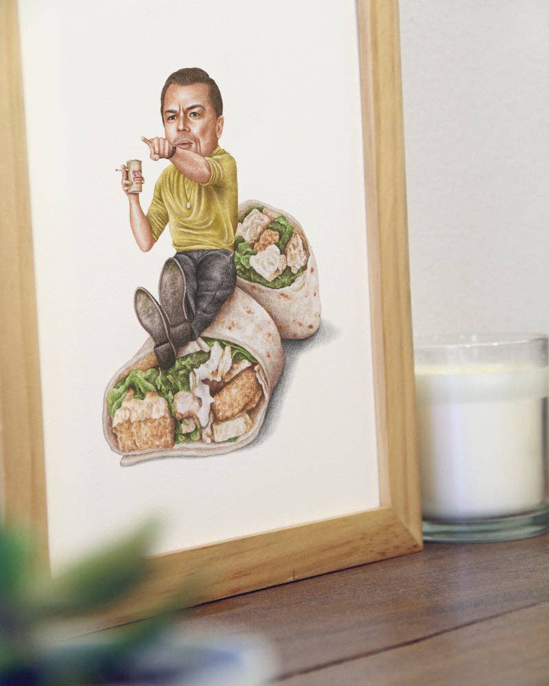 Celebs on Sandwiches - Wholesale Art Print - Leonardo DiWraprio Art Print4