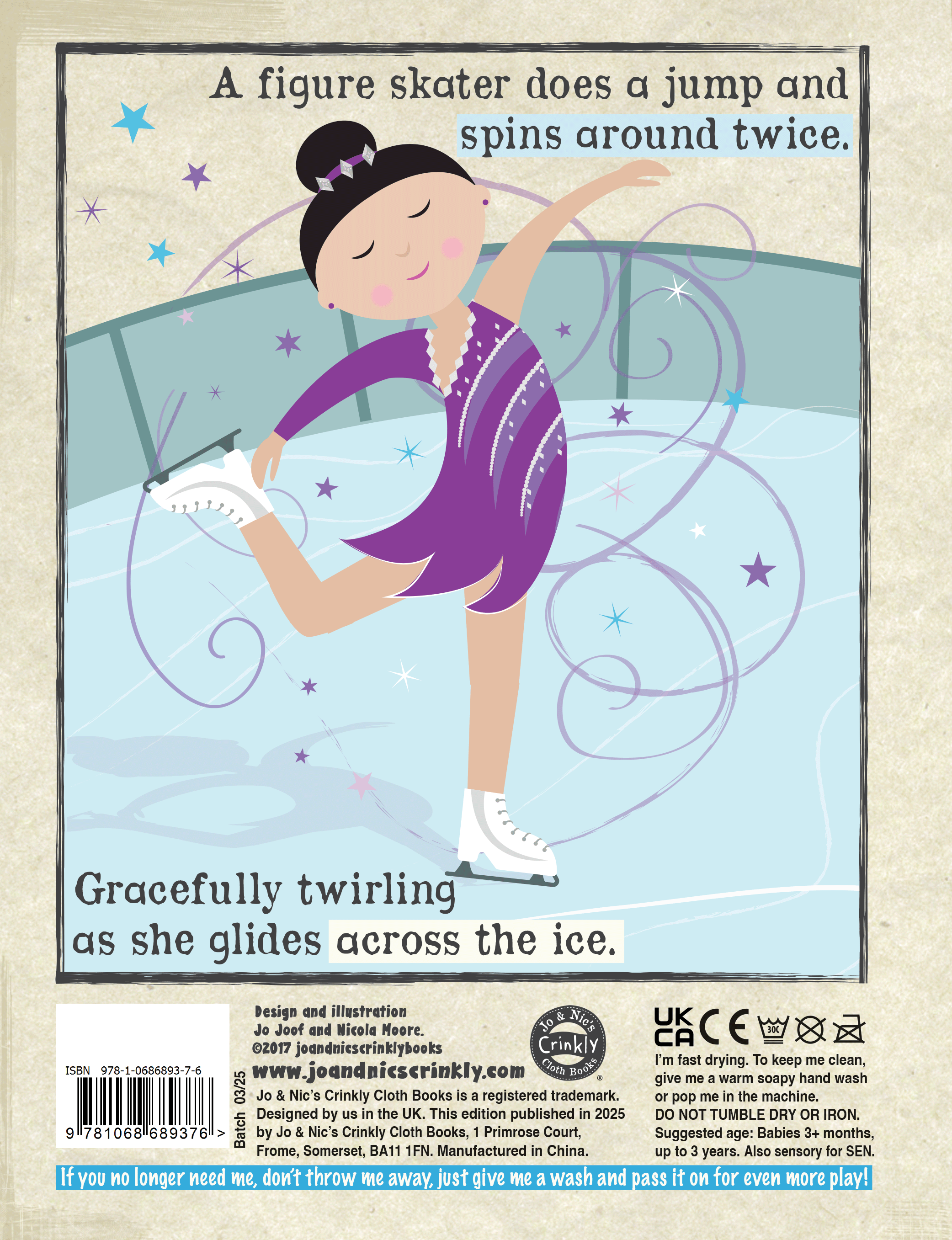 Jo & Nic's Crinkly Cloth Books - Wholesale Display Book - NEW: Nursery Times Crinkly Newspaper - Winter Olympics3