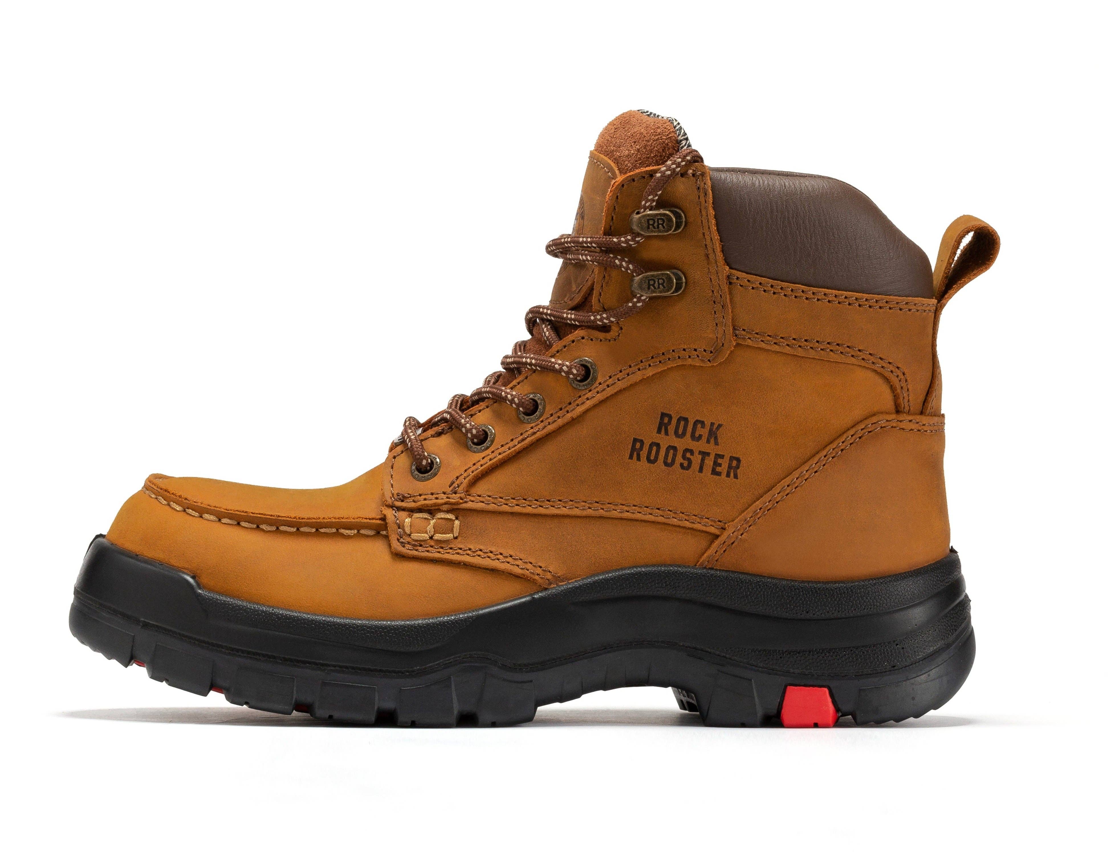 Rock Rooster Footwear - Vente Bottes – unisexe - Embout en acier ROCKROOSTER Zumbro de 6 pouces de large, semelle extérieure en caoutchouc, protection EH, ASTM 2413, bottes de travail AK3703