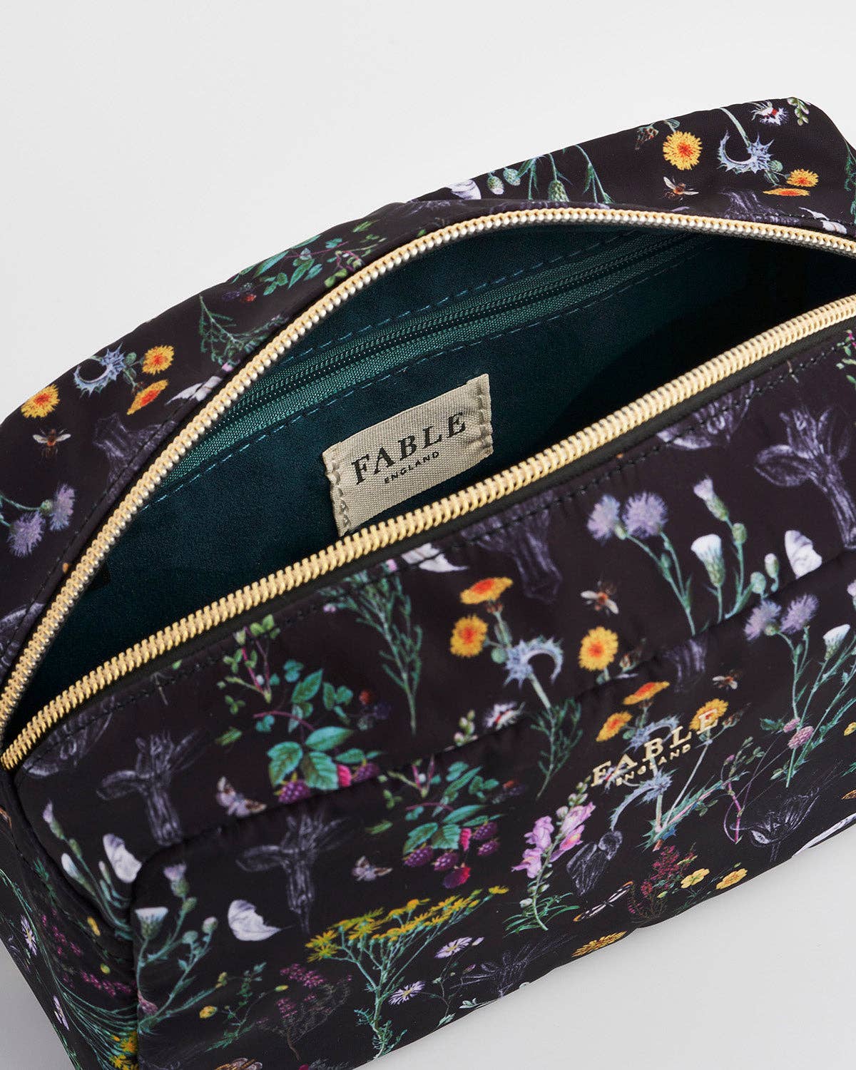 Fable England - Wholesale Make-up/cosmetic bag - Wilderness Black Cosmetic Bag6