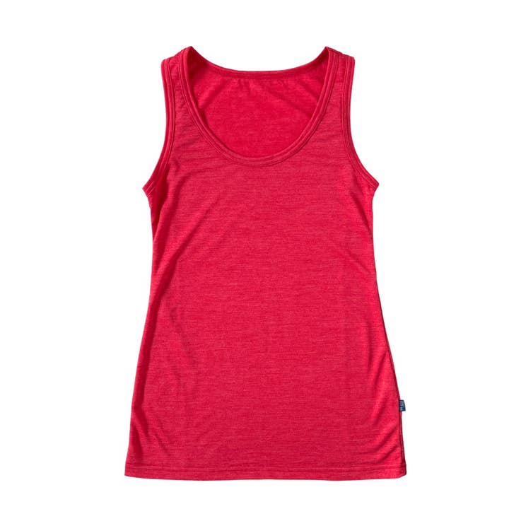 Damen Tank Top himbeere, Merinowolle & Seide (bio/GOTS) für den Großhandel von Glückskind