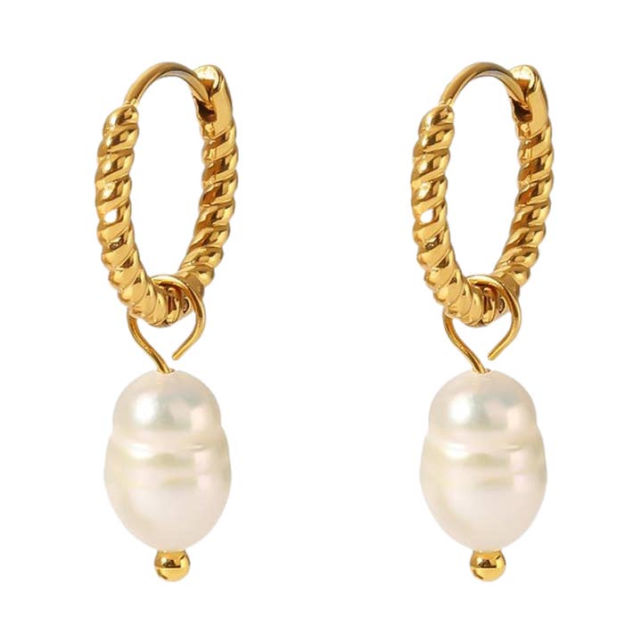 Ellie Pearl Drop Huggies for engroshandel hos MOOD