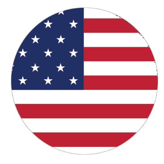 Kalan - Wholesale Lapel Pin/Button - BT403 - American Flag 1.25" Button