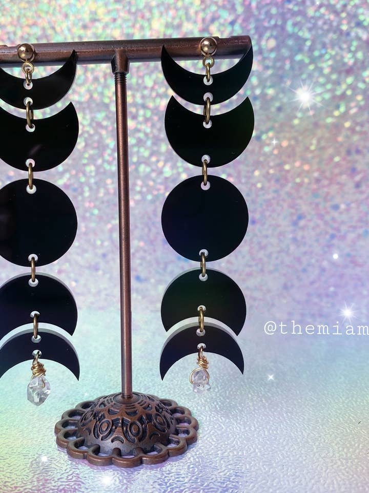 Phase lunaire d'Herkimer pour la vente par Cosmic lovely