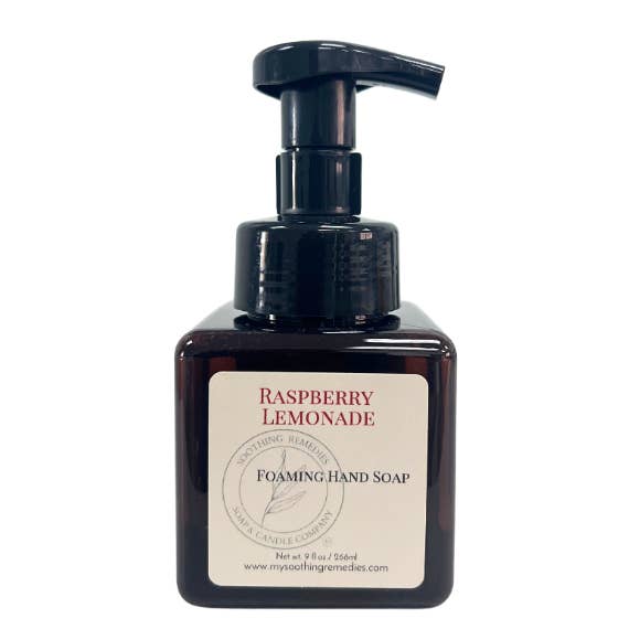 Hindbær Lemonade Skummende håndsæbe for engroshandel hos Soothing Remedies Soap and Candle Company
