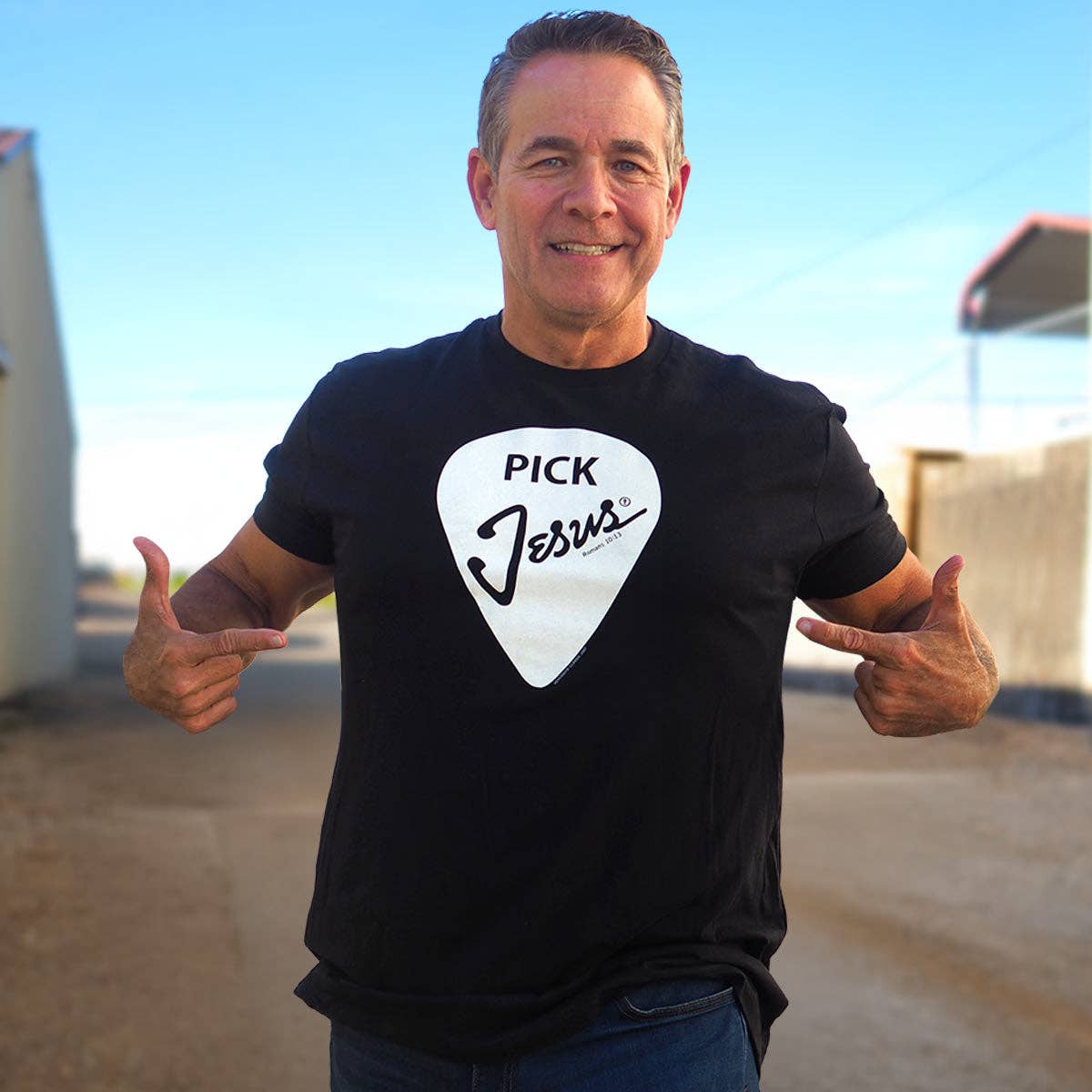 Black Kerusso Christian T-Shirt Pick Jesus for wholesale on Faire2